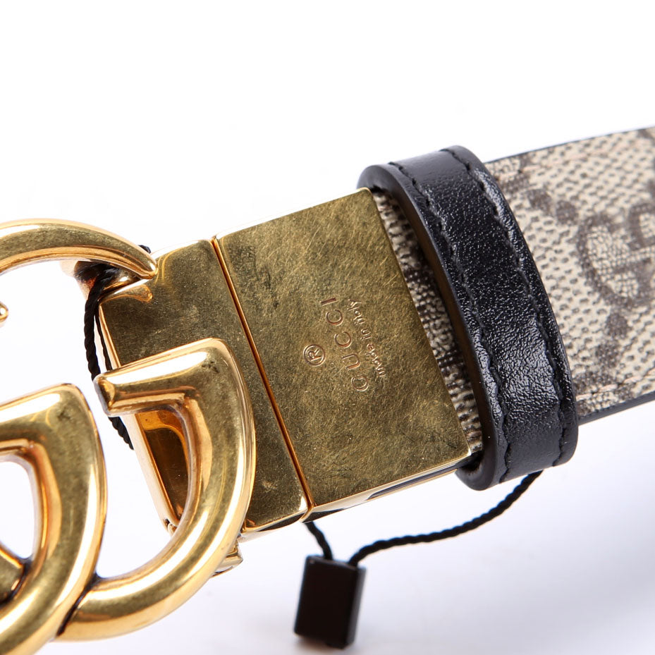 659417 GG Marmont Reversible GG Supreme Leather Belt Size 90  display picture 1