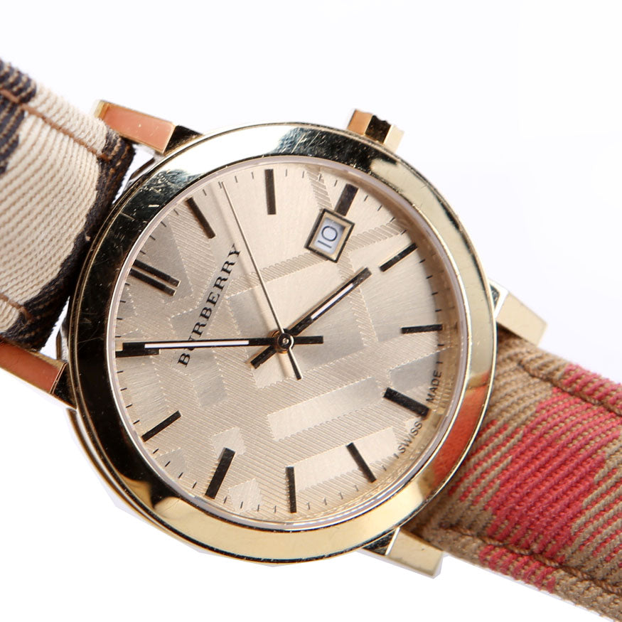 Heritage Nova Check Watch Brown/Gold display picture 2