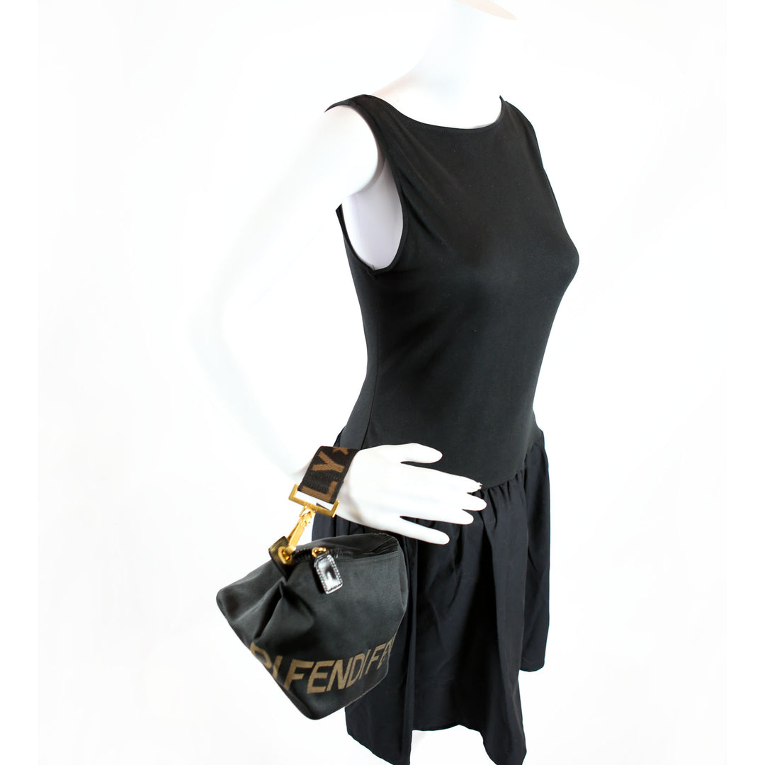 Logo Nylon One shoulder Bag Black/Brown