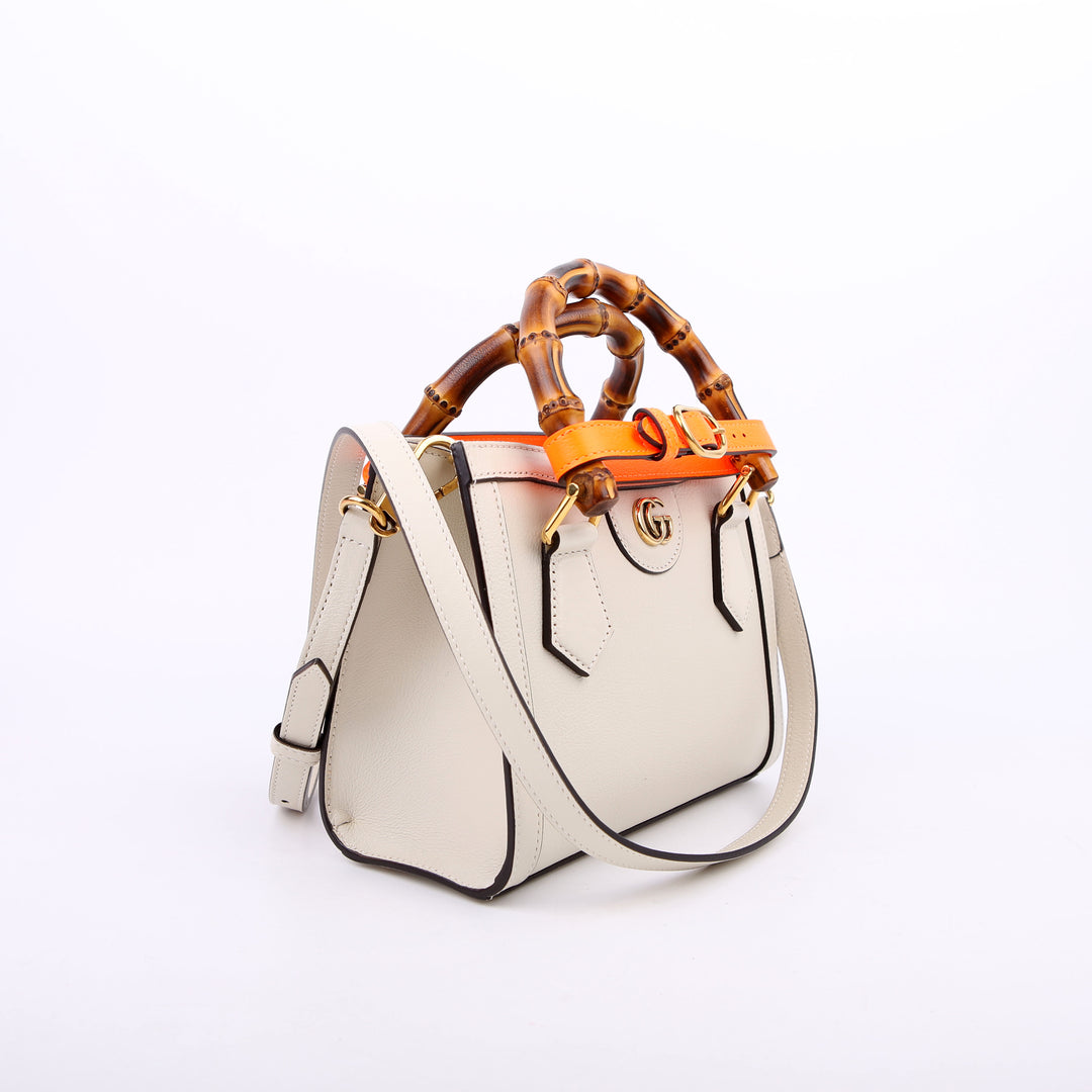 655661 Diana Mini Tote Bag White
