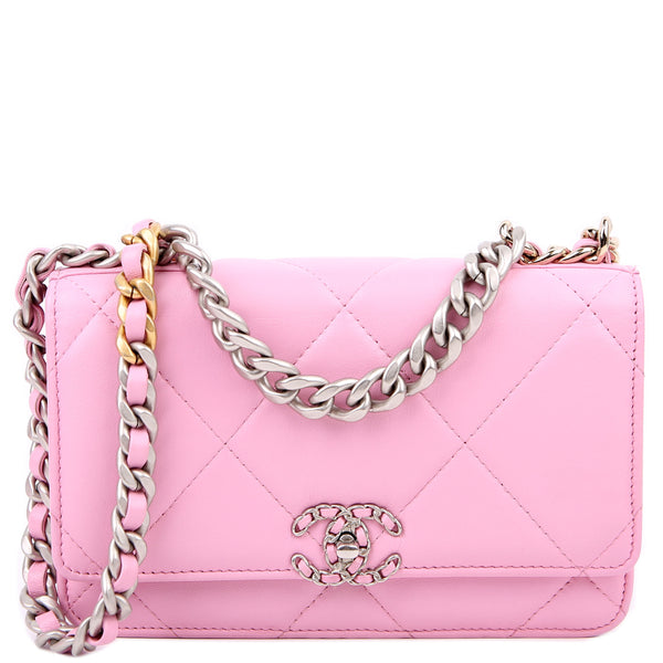 Chanel 19 WOC Quilted Lambskin RFID Pink