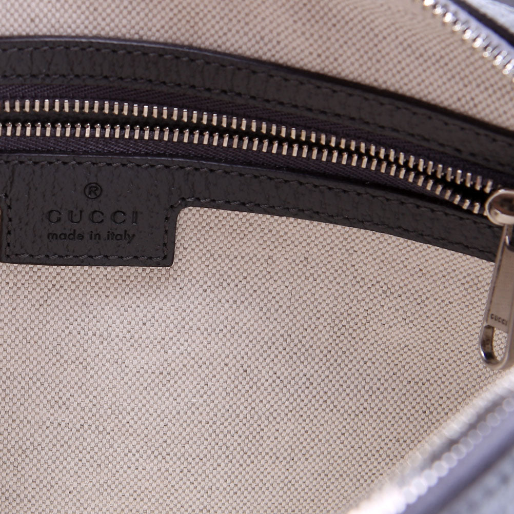 699439 GG Supreme Ophidia Wristlet Crossbody Grey