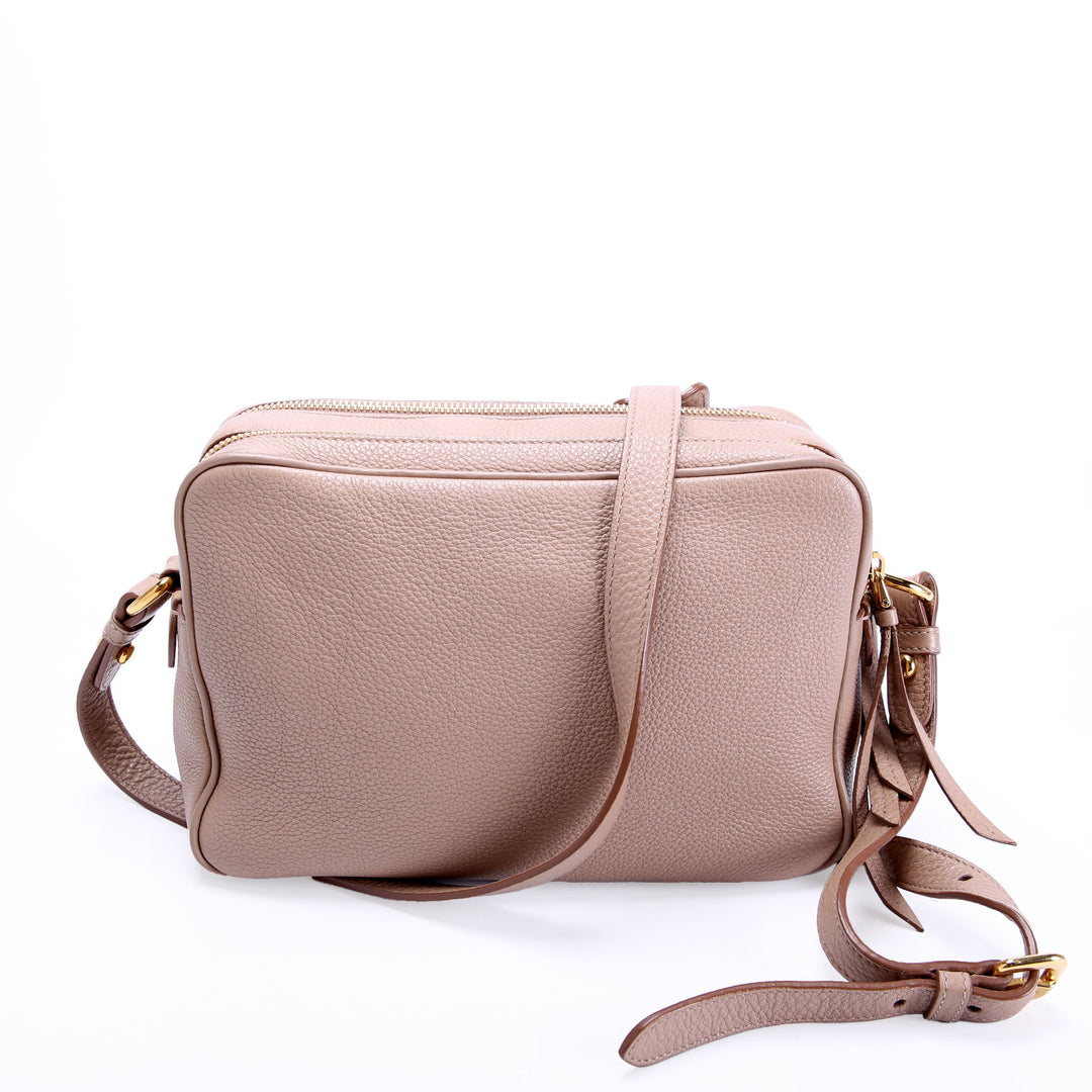 1BH079 Vitello Phenix Camera Bag Beige