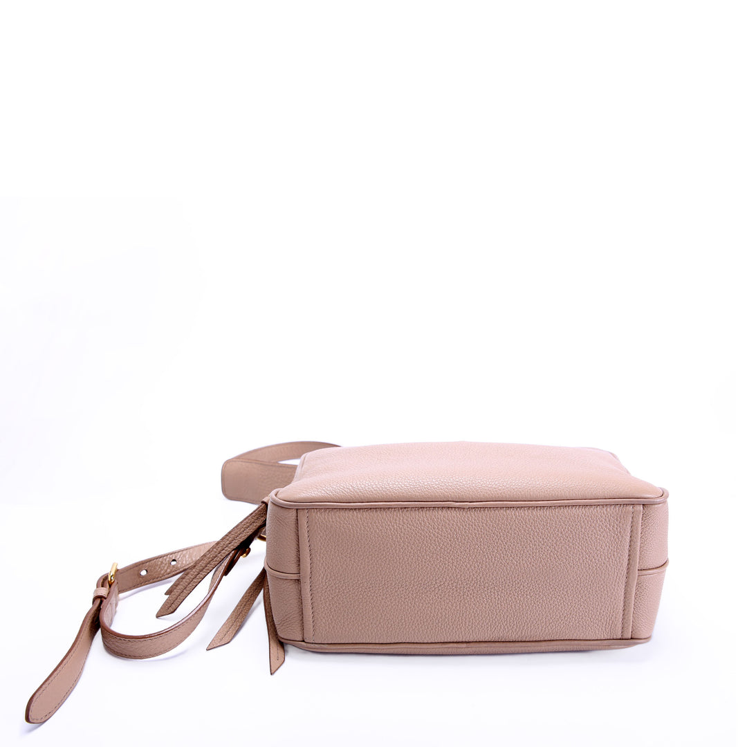 1BH079 Vitello Phenix Camera Bag Beige