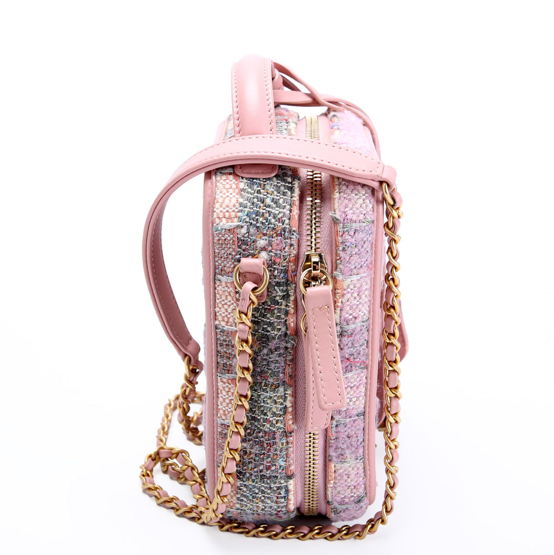 Filigree North/South Vanity Case Tweed 28M Pink/Multicolor