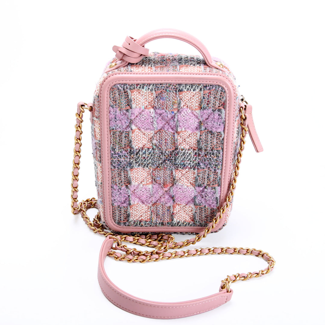 Filigree North/South Vanity Case Tweed 28M Pink/Multicolor