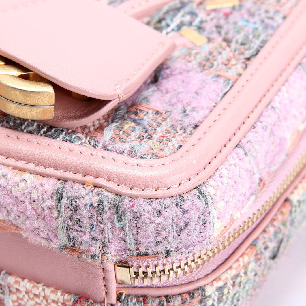 Filigree North/South Vanity Case Tweed 28M Pink/Multicolor