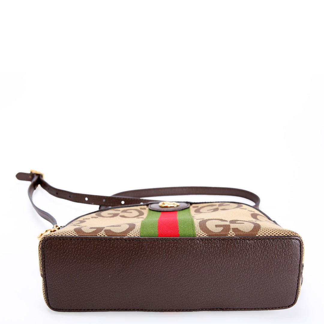 499621 Ophidia Jumbo GG Small Xbody Brown/Red/Green