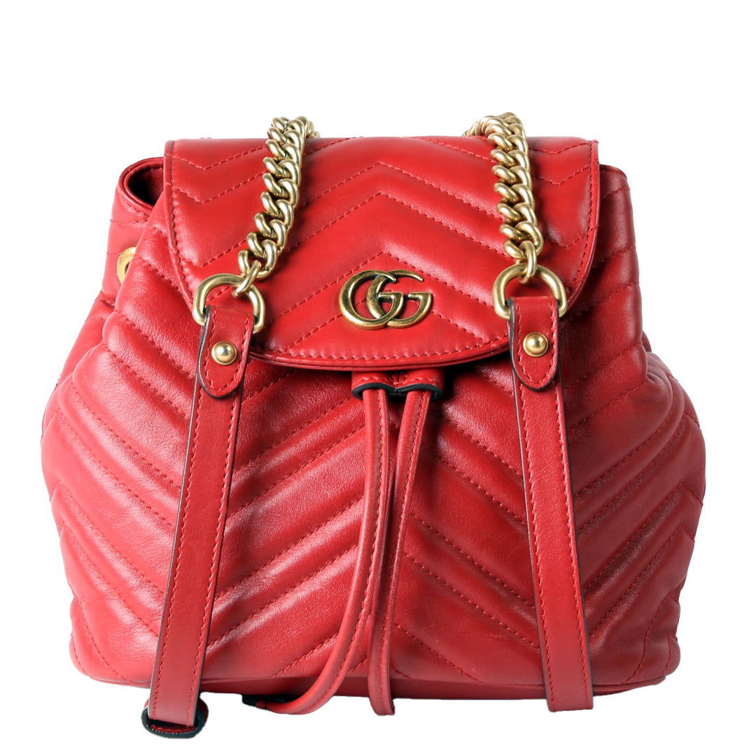 528129 Marmont Mini Backpack Leather Red display picture 1