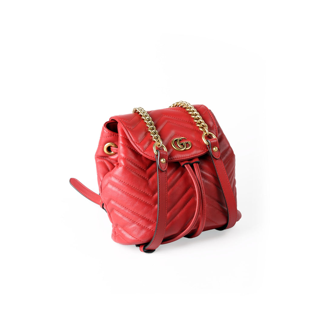 528129 Marmont Mini Backpack Leather Red display picture 2