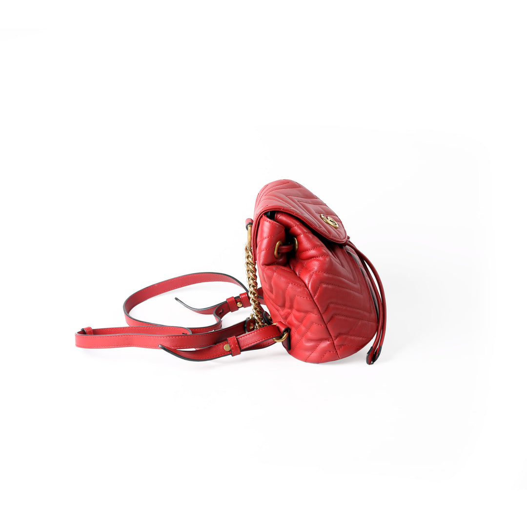 528129 Marmont Mini Backpack Leather Red display picture 2