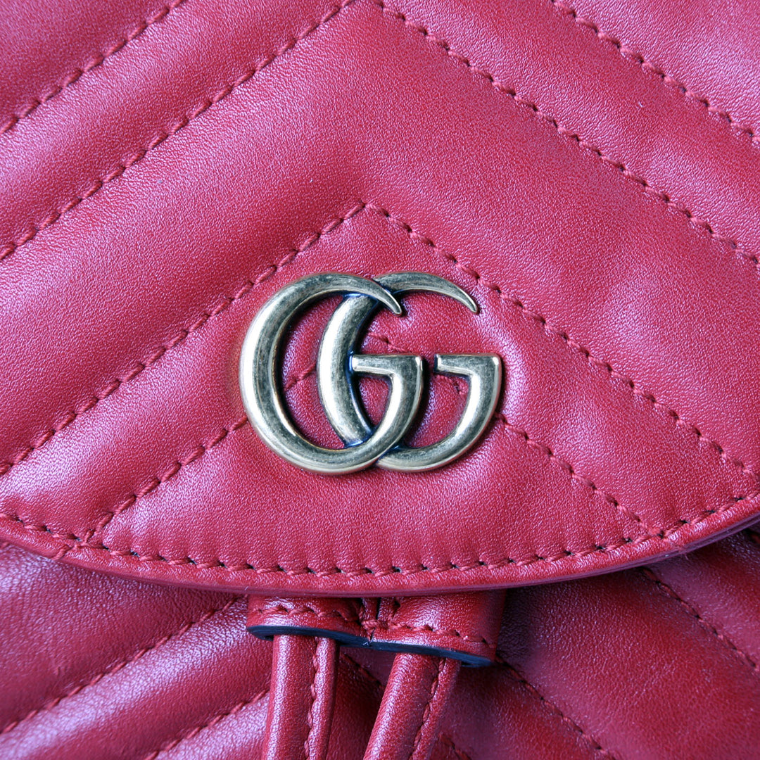 528129 Marmont Mini Backpack Leather Red display picture 1