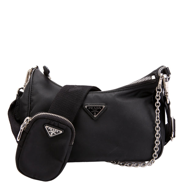 1BH204 Nylon Re-Edition 2005 Shoulder Bag Black
