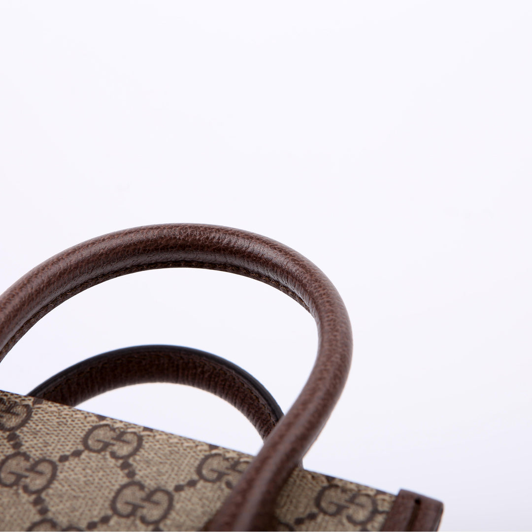 671623 Mini Tote Bag Interlocking G Tiger Brown