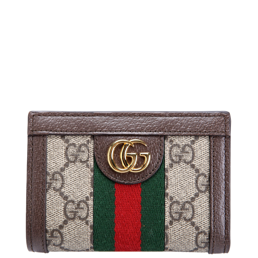 813296 GG Supreme Ophidia Medium Bi-Fold Wallet Brown