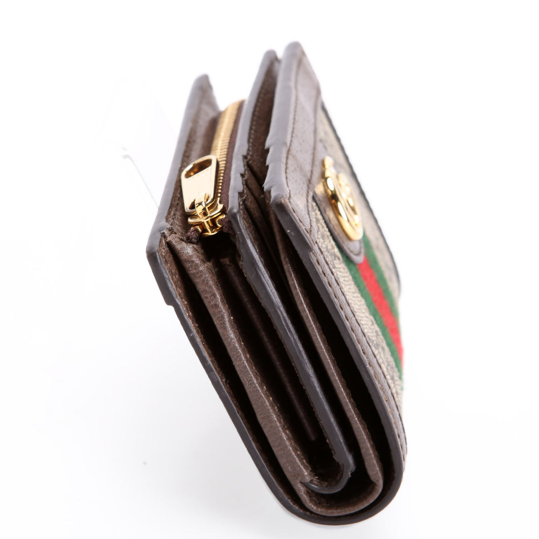813296 GG Supreme Ophidia Medium Bi-Fold Wallet Brown