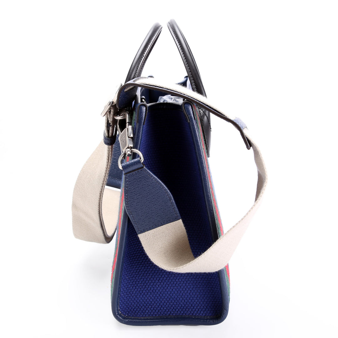 Interlocking G Sherry Line Canvas Tote