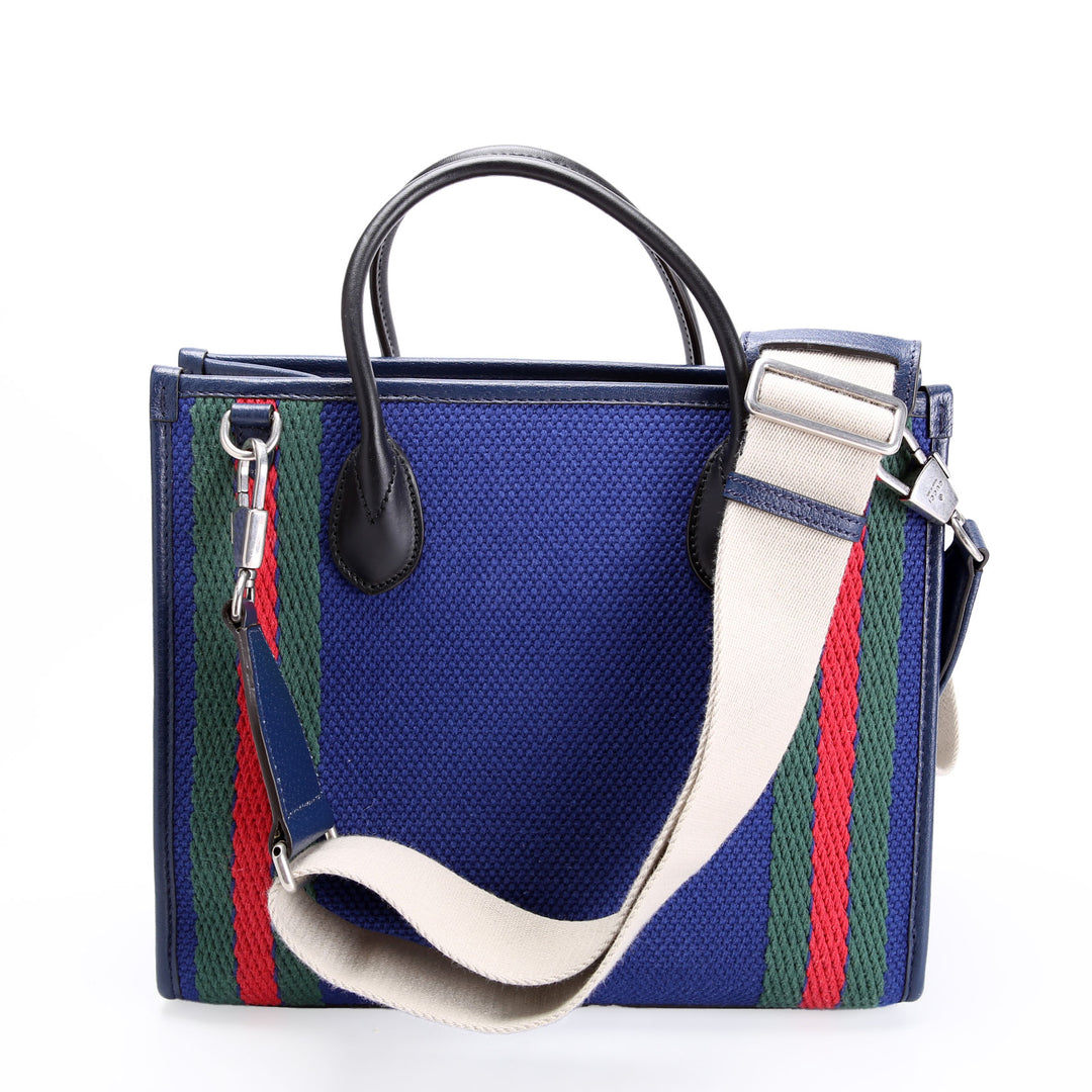 Interlocking G Sherry Line Canvas Tote