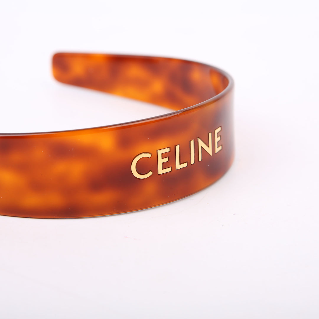 Logo Acetate Havana Headband Brown