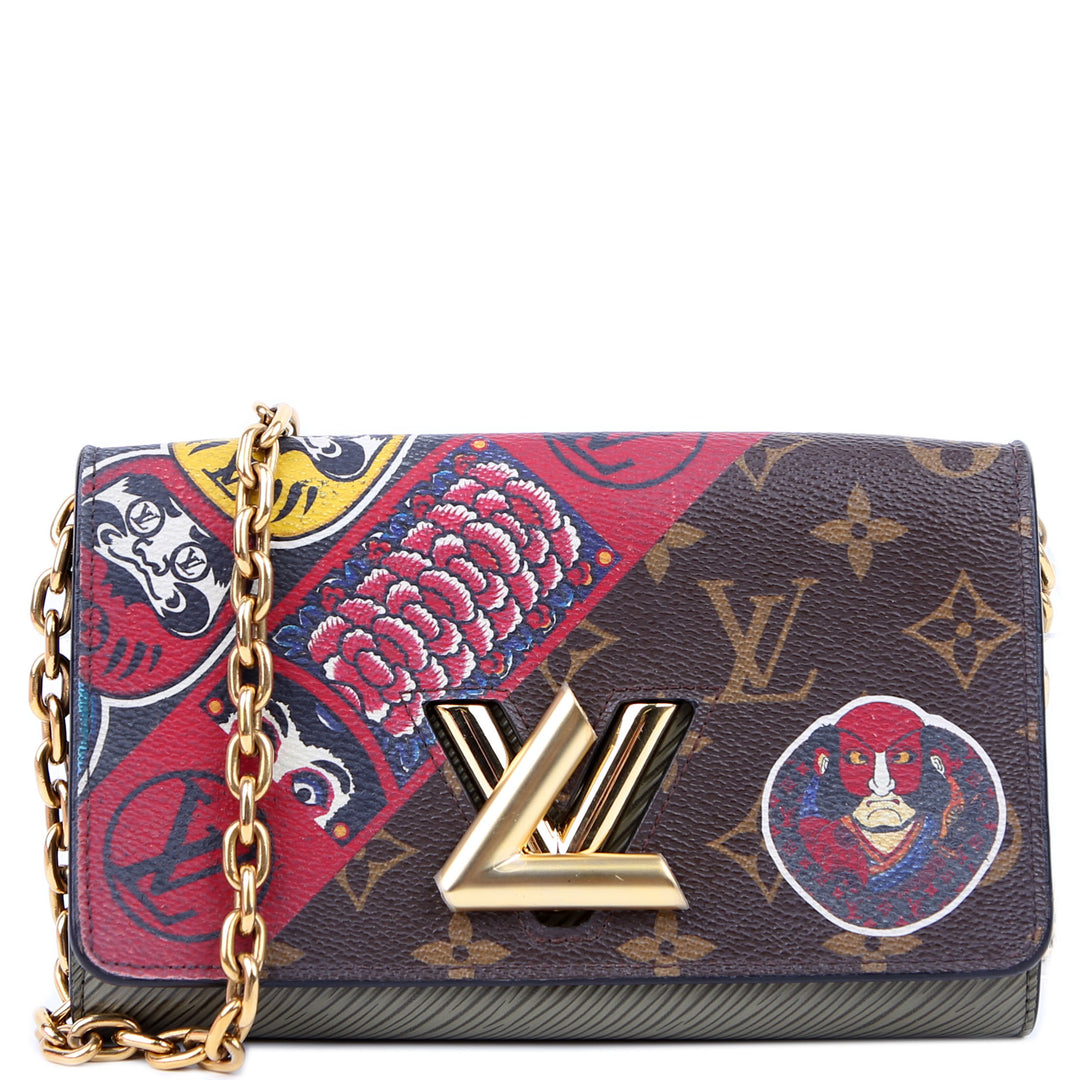Twist Chain Wallet Kabuki Monogram Epi Green