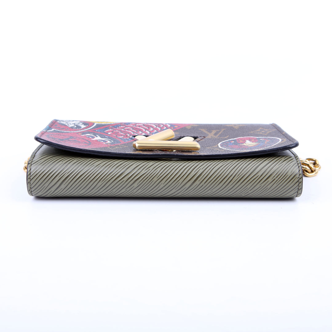 Twist Chain Wallet Kabuki Monogram Epi Green