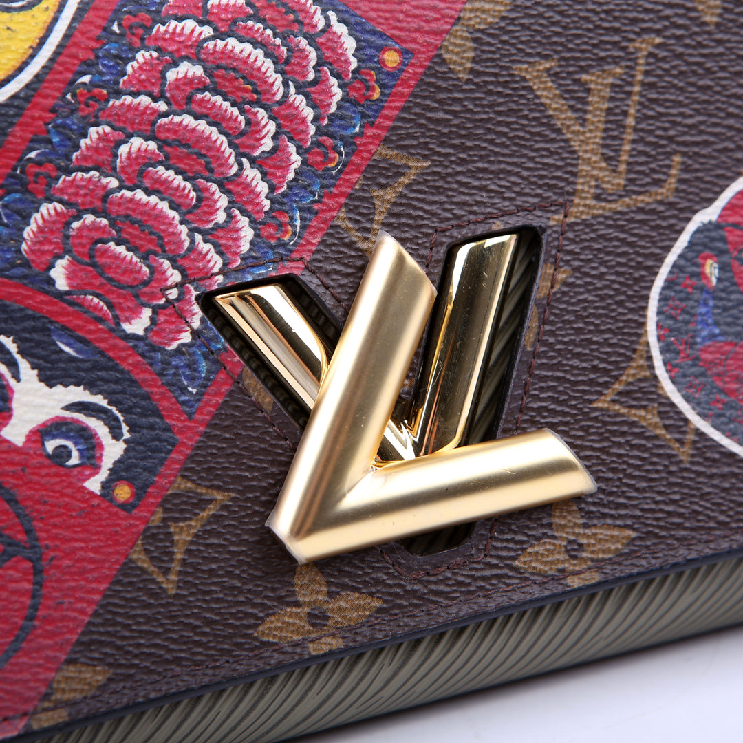 Twist Chain Wallet Kabuki Monogram Epi Green