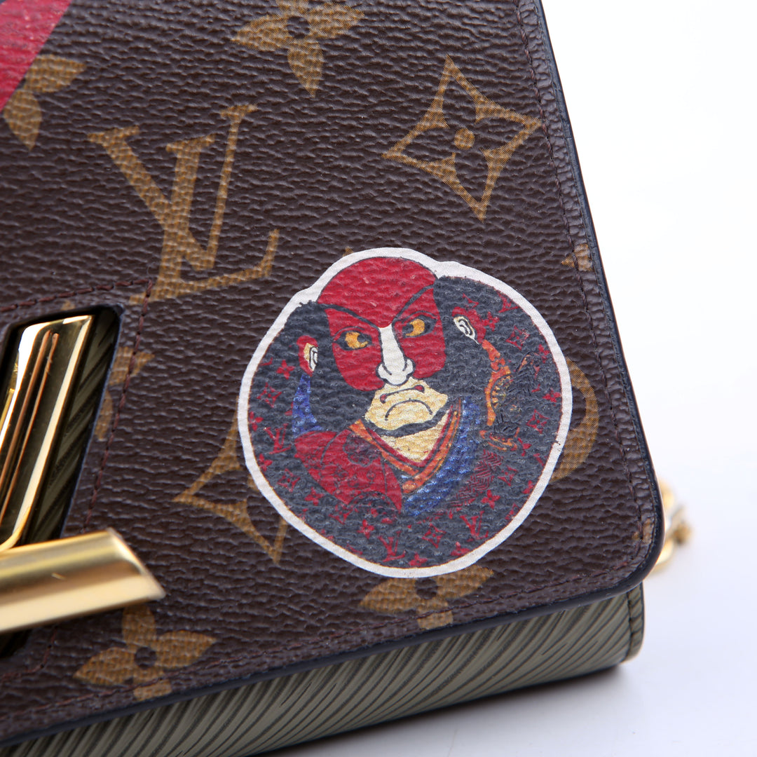 Twist Chain Wallet Kabuki Monogram Epi Green