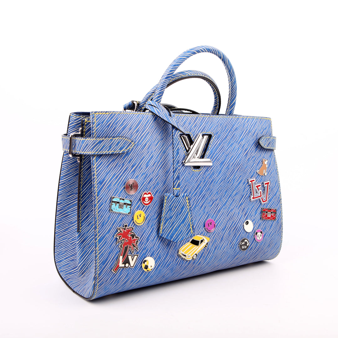 Twist Tote Pins Epi Blue