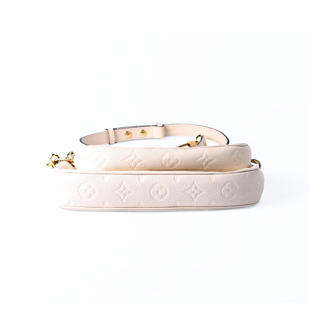 Louis Vuitton エンボス クッション クリーム色 Multi Pochette Empreinte Cream