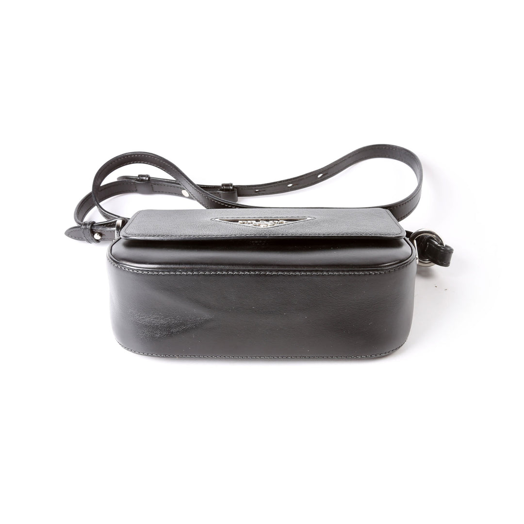 1BD249 Saffiano Flap Bag Black