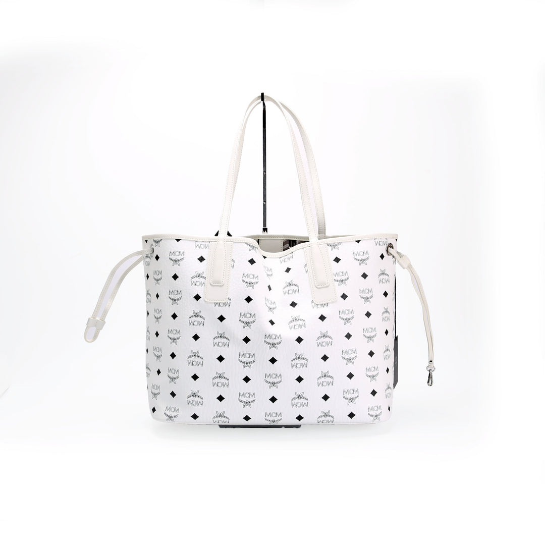 MCM X Snipes Liz Tote Reversible With Pouch Medium White