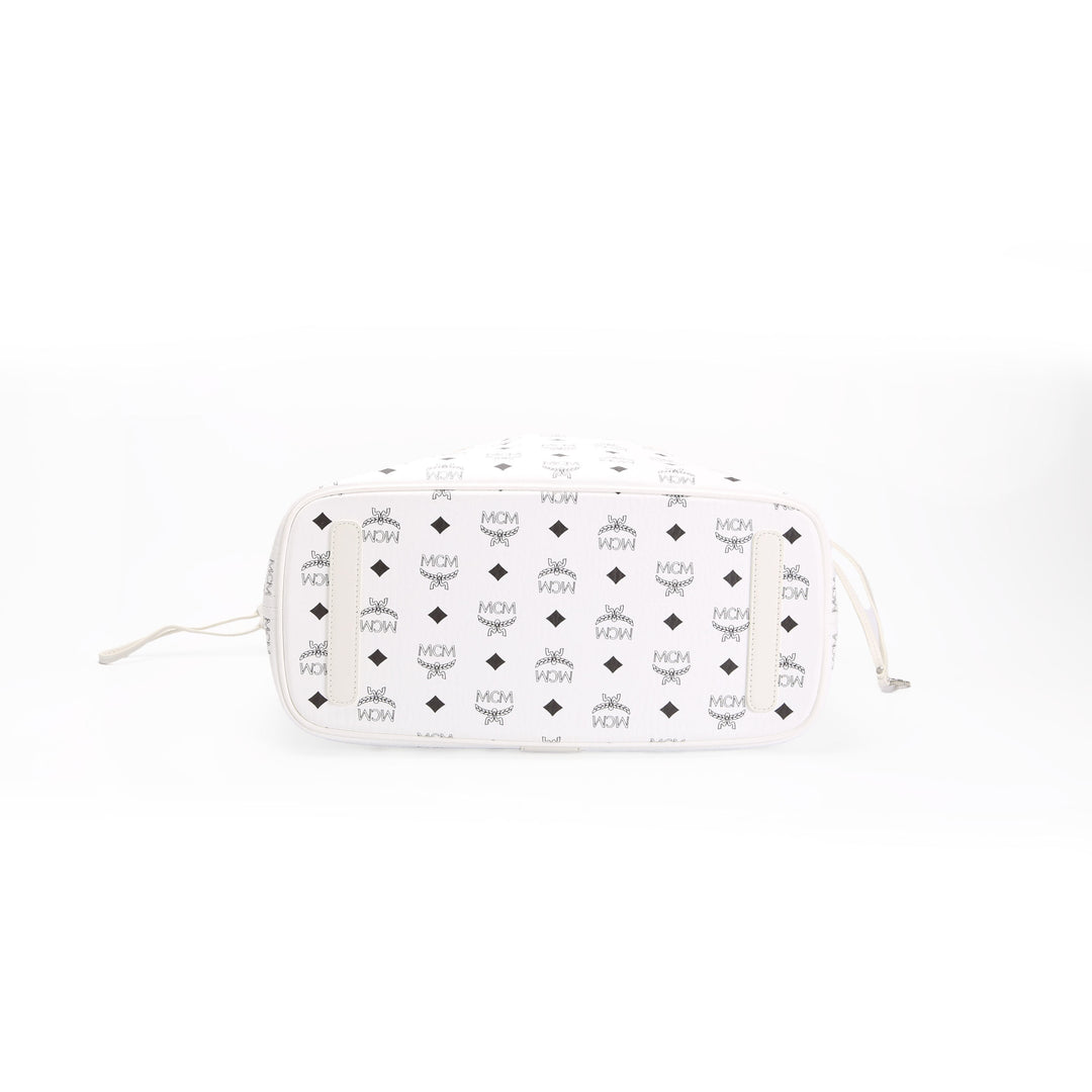【訳あり】MCM 白 Mサイズ MCM X Snipes Liz Tote Reversible With Pouch Medium White