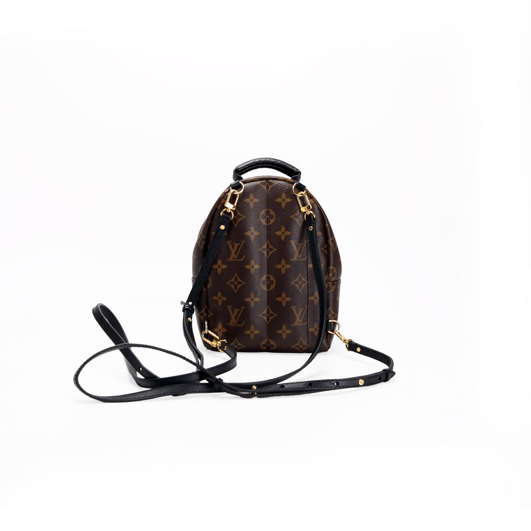 louis vuitton calfskin palm springs backpack mini straps black Palm Springs Mini New Version Monogram