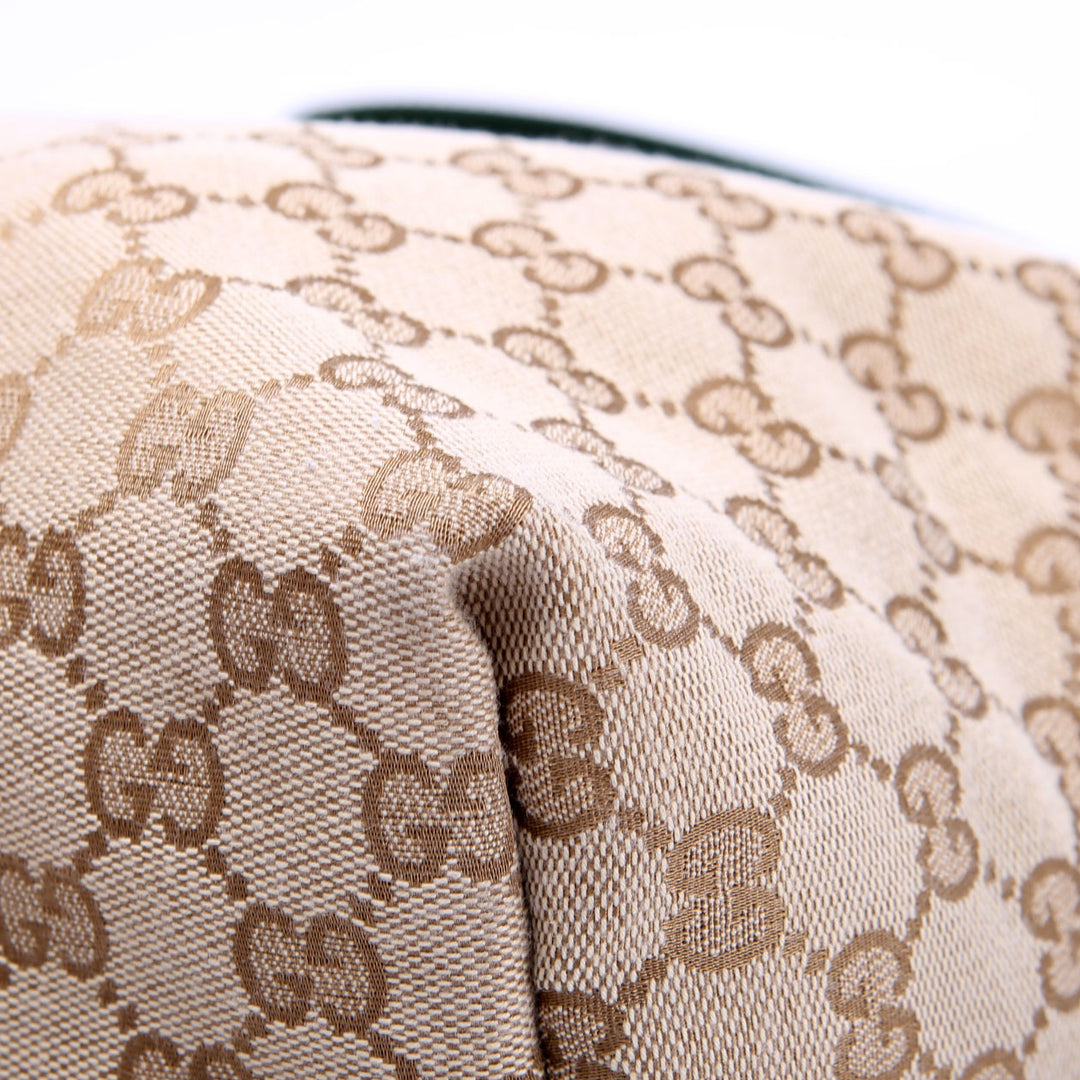 薔薇のクッション beigegold 866938 GG Canvas Brera Medium Crossbody
