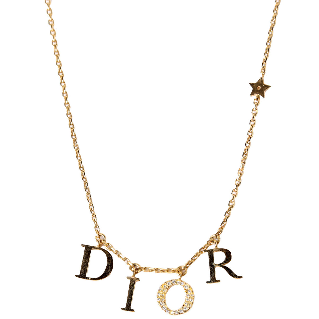 Crystal Dio(R)evolution Necklace Gold