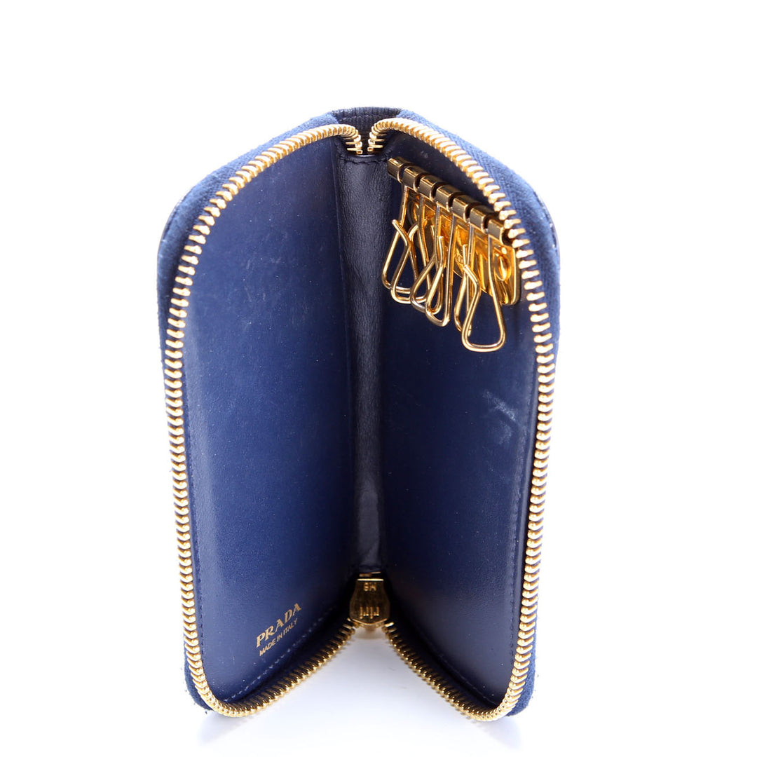 Vitello Move Zip Around Key Holder Blue