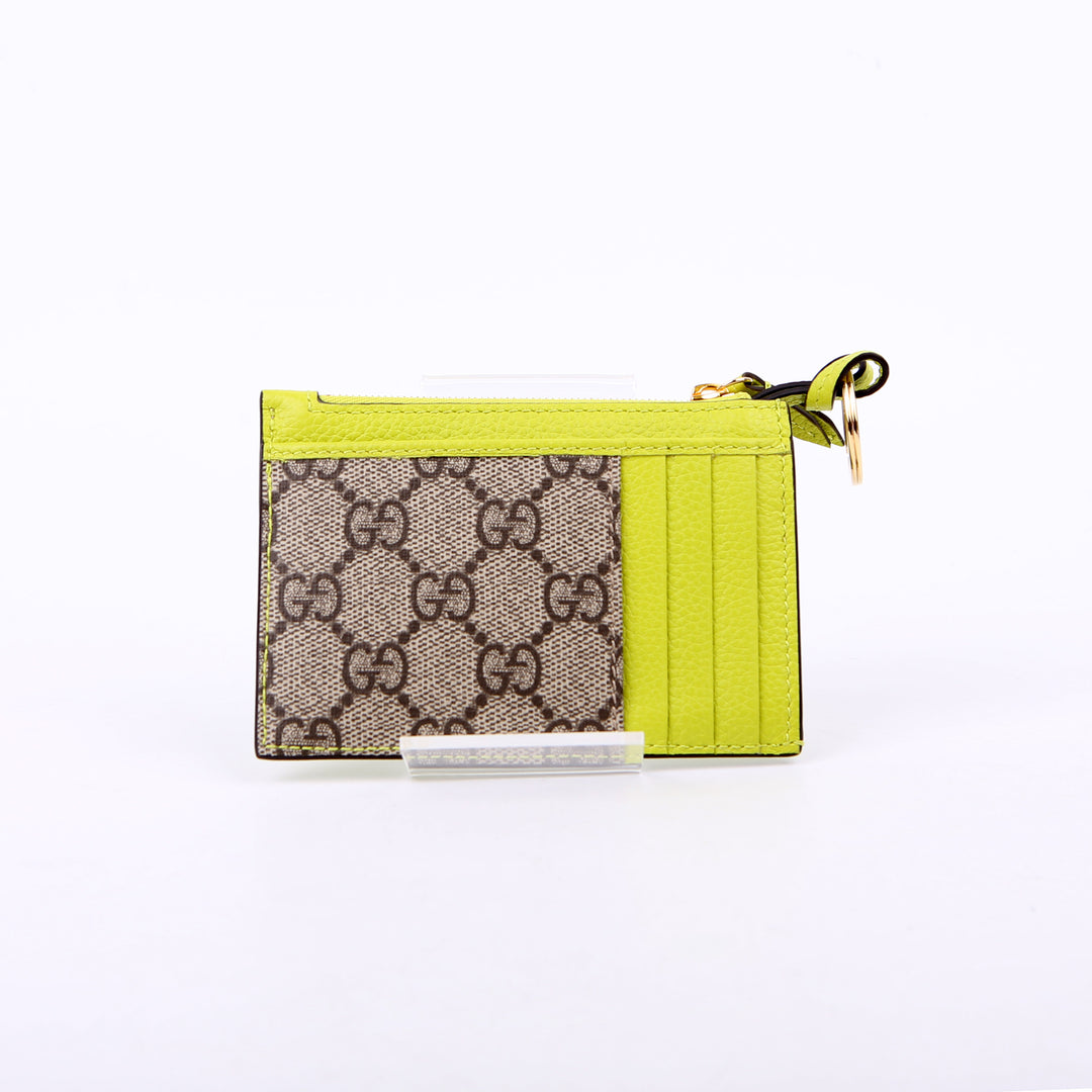 837966 GG Marmont Zip Key Pouch Green