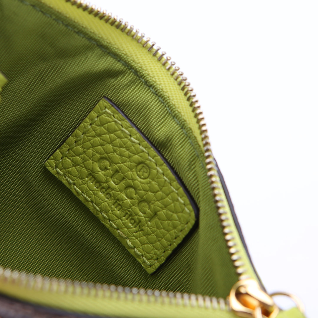 837966 GG Marmont Zip Key Pouch Green
