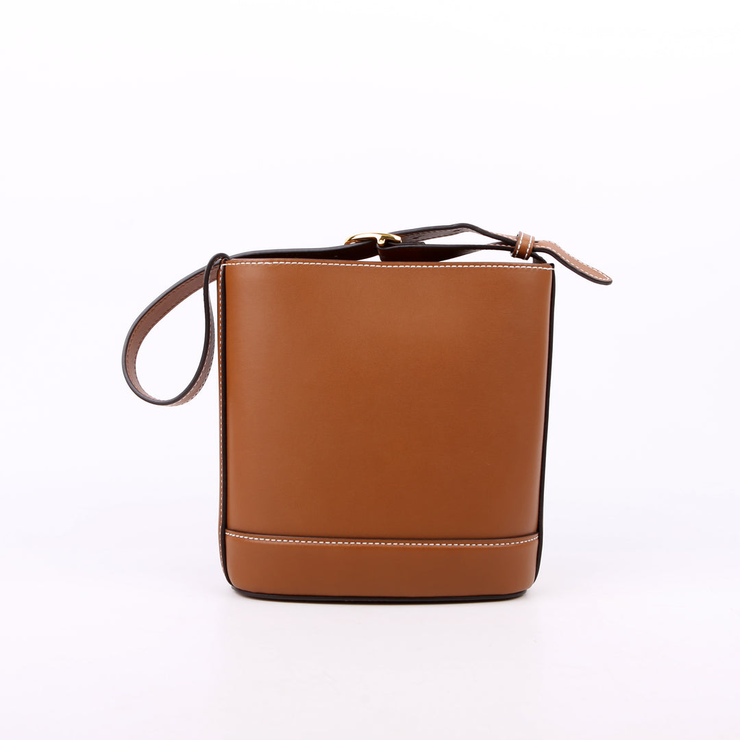 833665 Gucci 73 Bucket Small Leather Brown