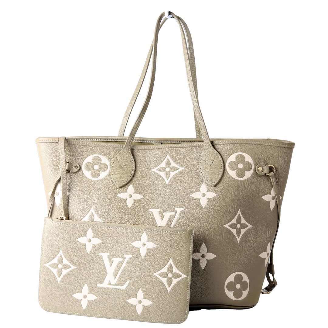 Neverfull with Wallet MM Bicolor Empreinte Green