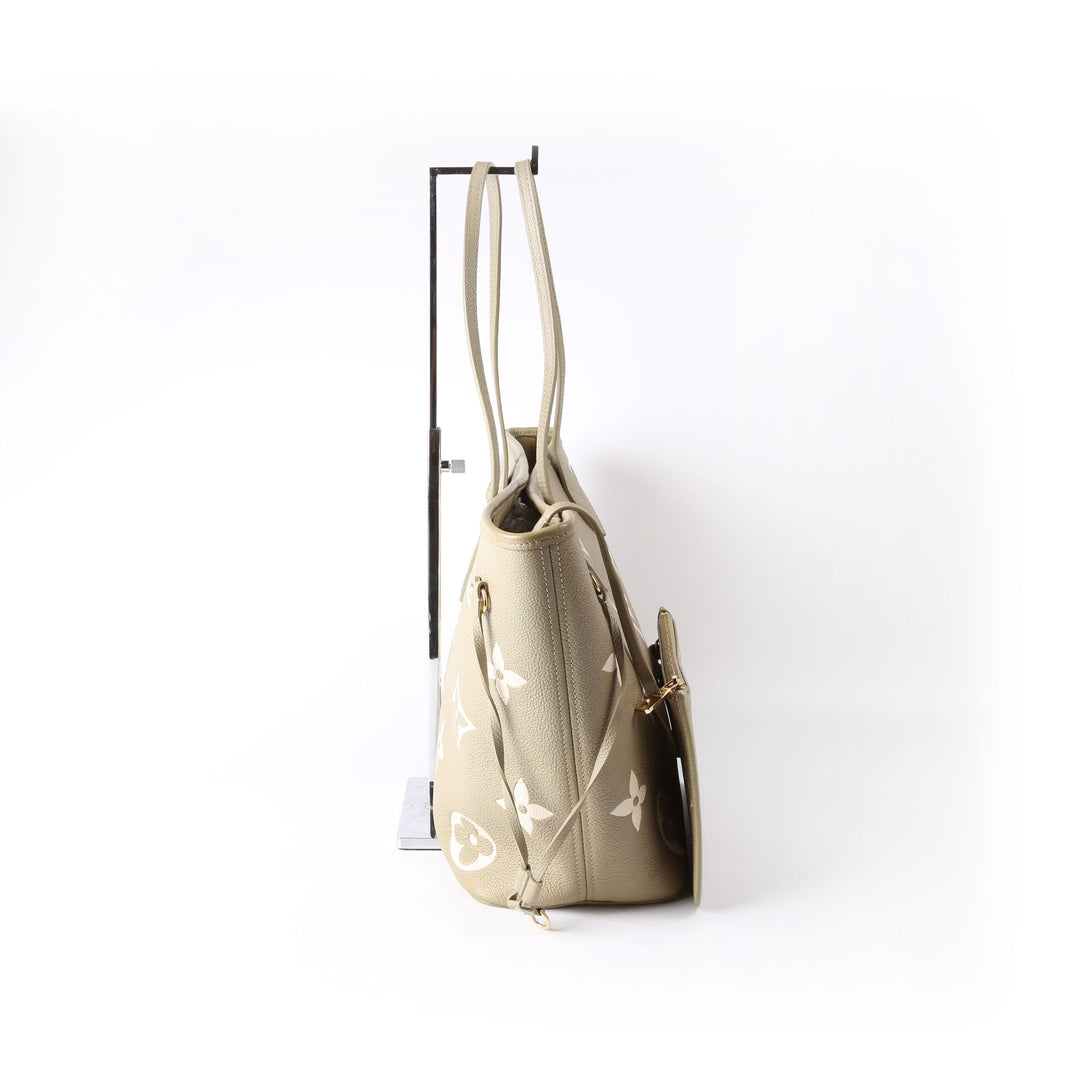 Neverfull with Wallet MM Bicolor Empreinte Green