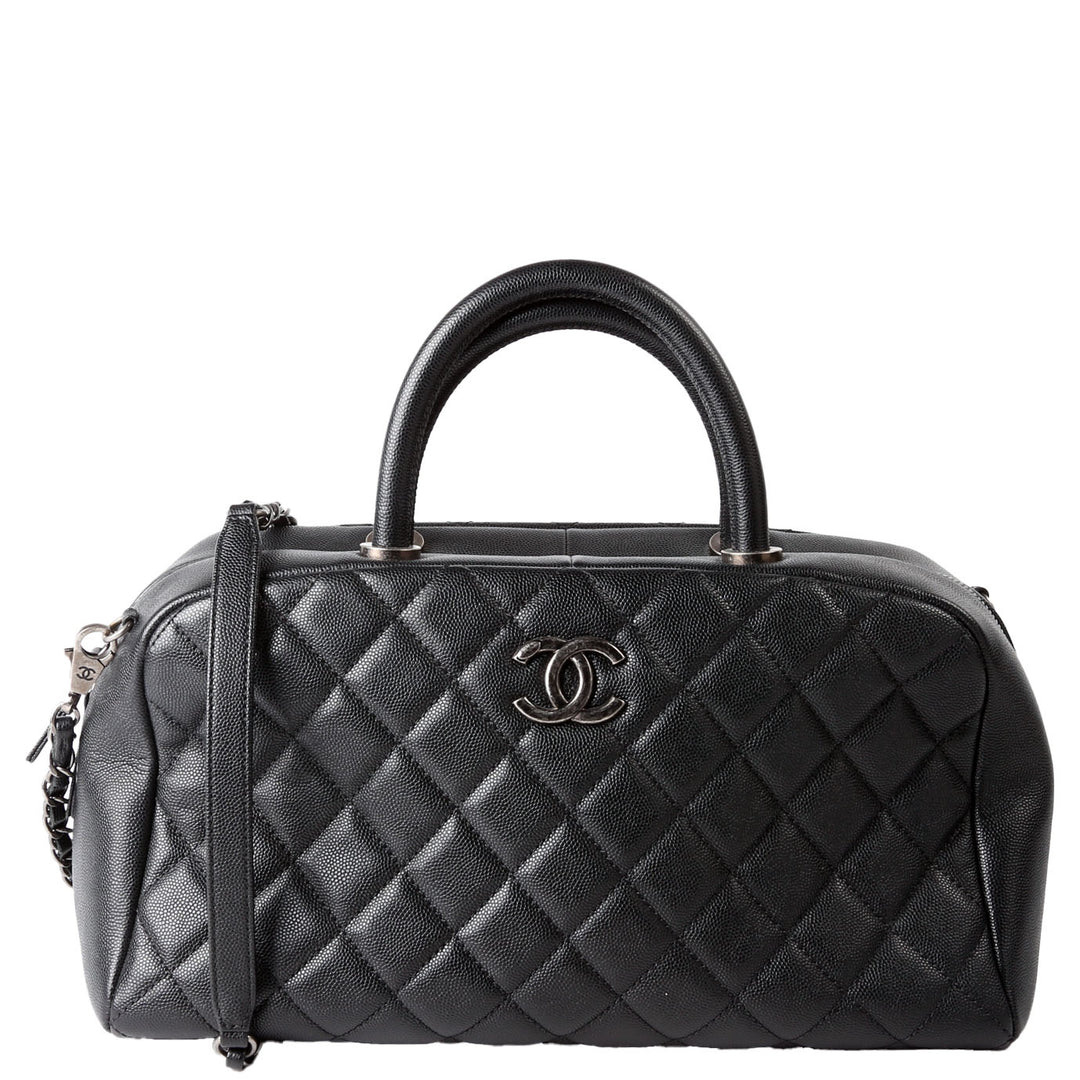 BANGKING 　coco Coco Handle Bowling Bag Large Caviar 23M Black