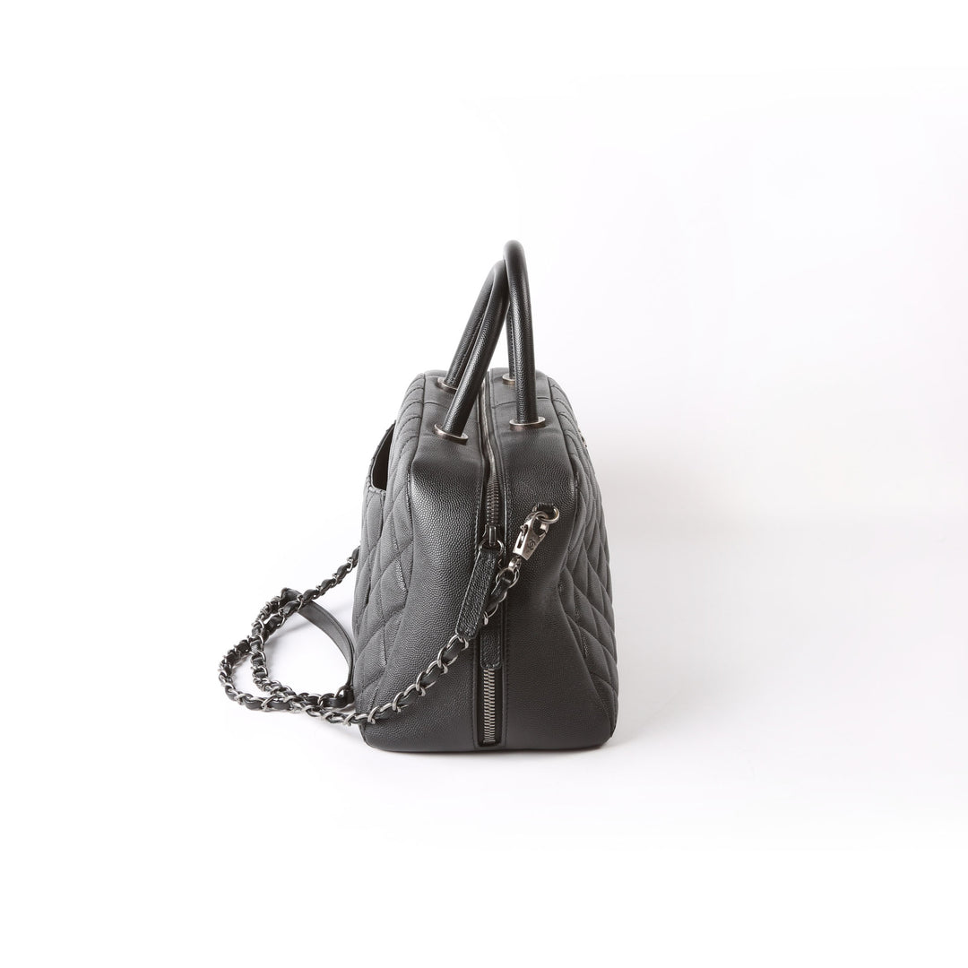 BANGKING 　coco Coco Handle Bowling Bag Large Caviar 23M Black