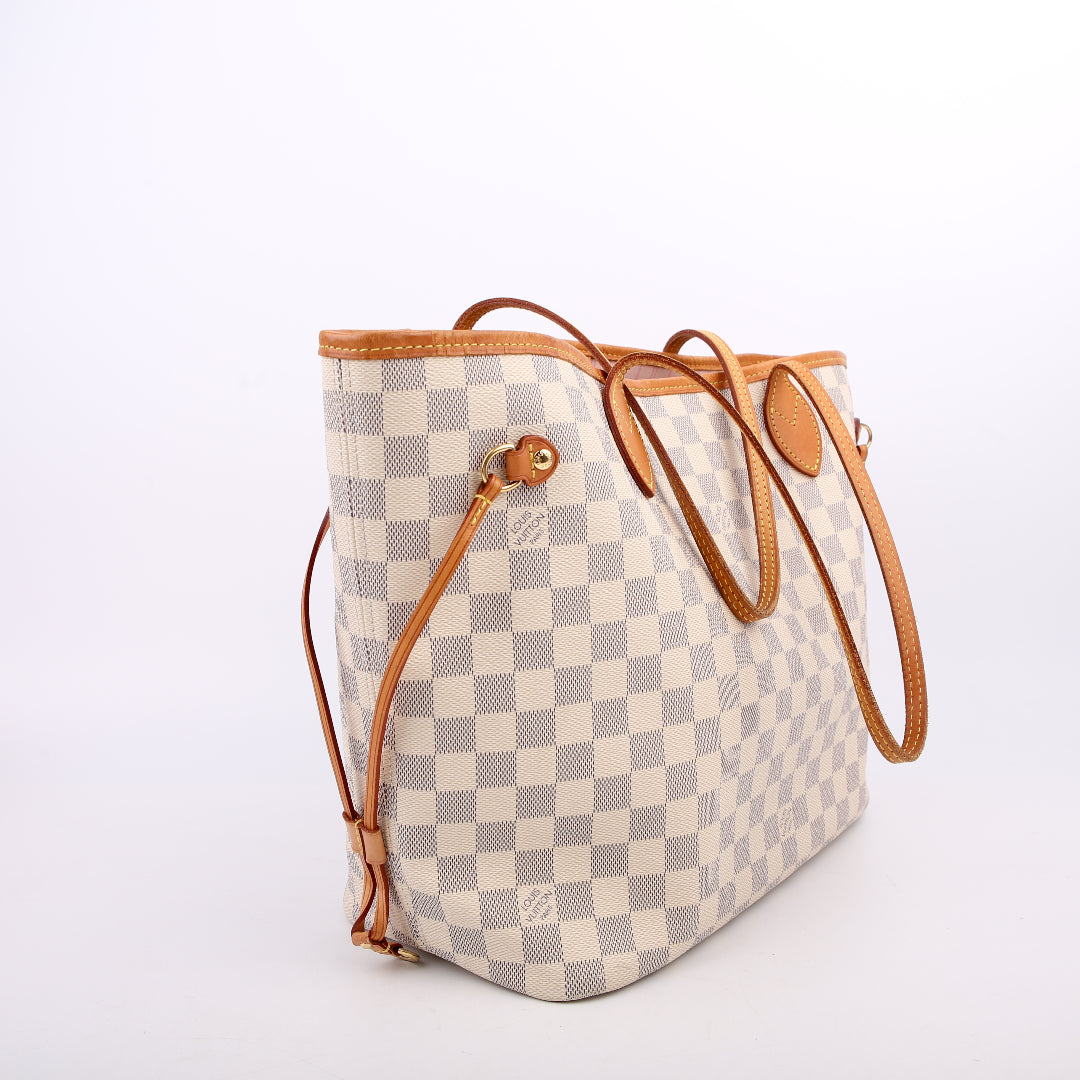 LOUIS VUITTON ダミエアズール Neverfull with Wallet MM Damier Azur