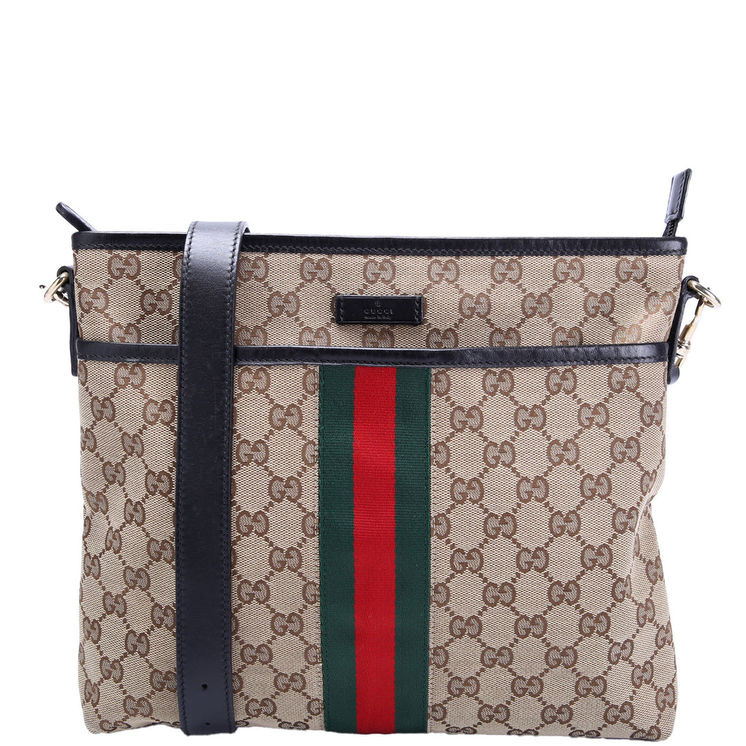 Supreme メッセンジャーバッグ ブラウン 388926 GG Supreme Flat Messenger Brown