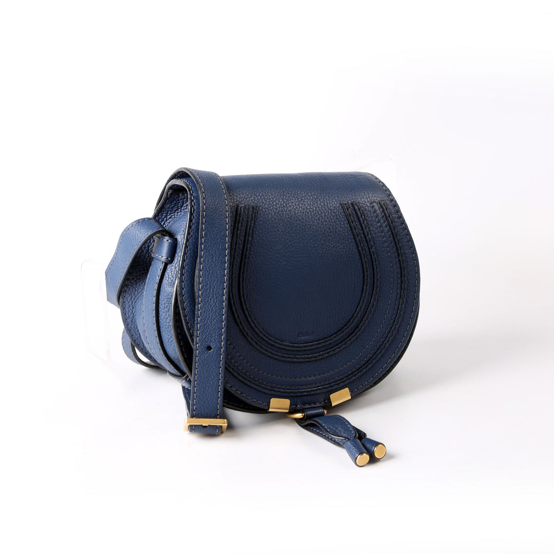 Marcie Saddle Bag Crossbody Small Navy Blue