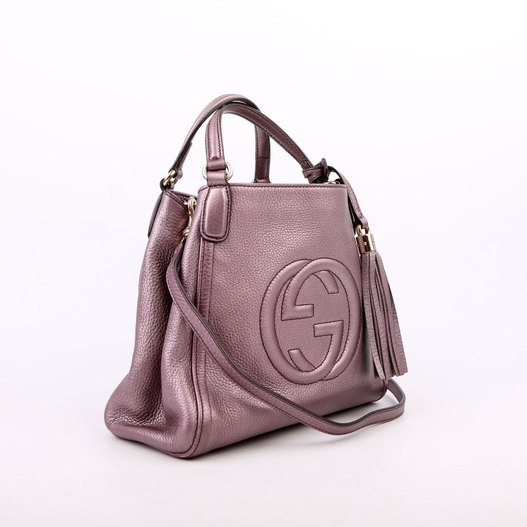 336751 Soho Leather Shoulder Purple