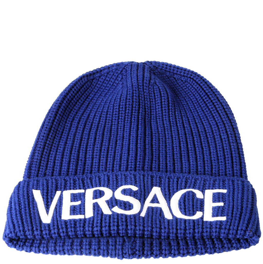 Logo Knitted Beanie Blue