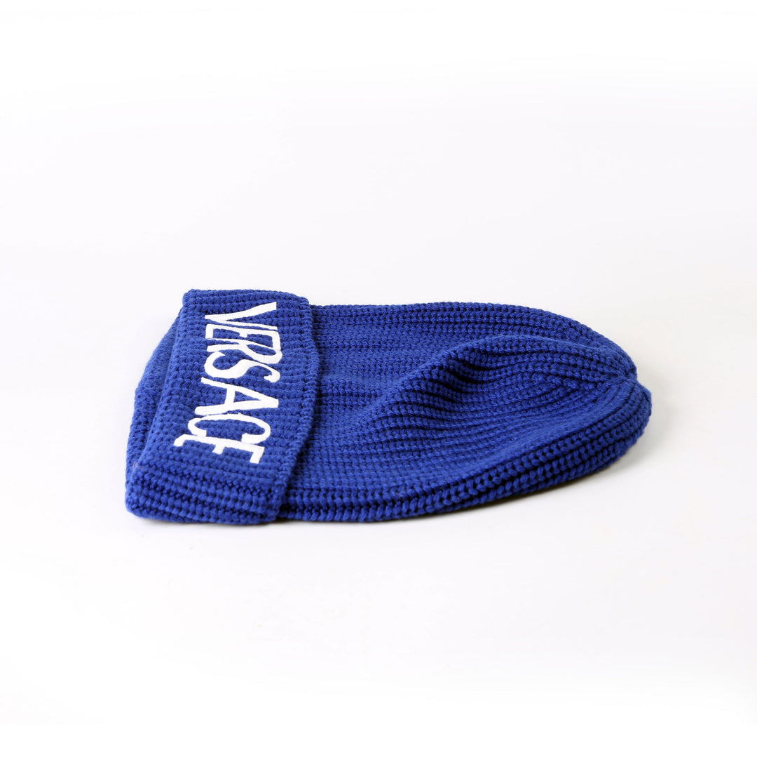 Logo Knitted Beanie Blue