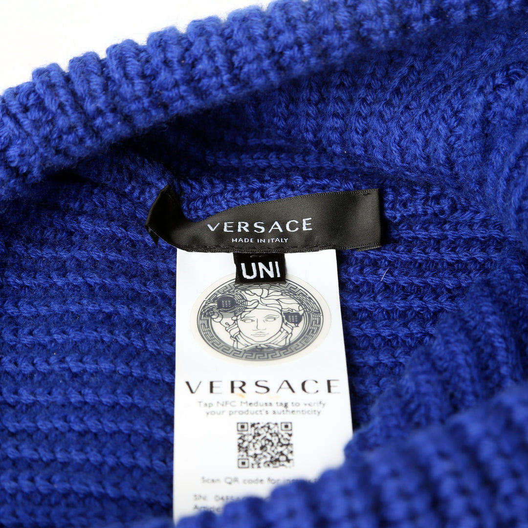 Logo Knitted Beanie Blue